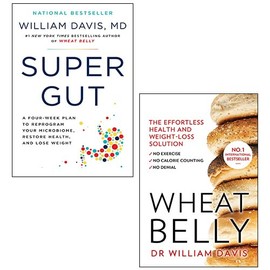 William Davis 2 Books Collection Set (Super Gut And Wheat Belly)
