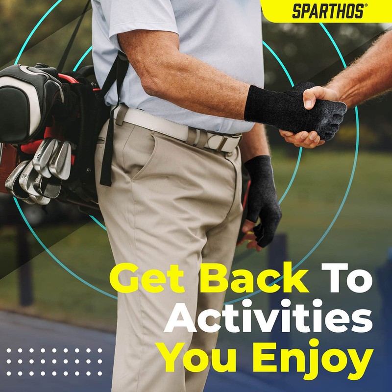 Sparthos Arthritis Hand Compression Gloves - Helps With Carpal Tunnel,