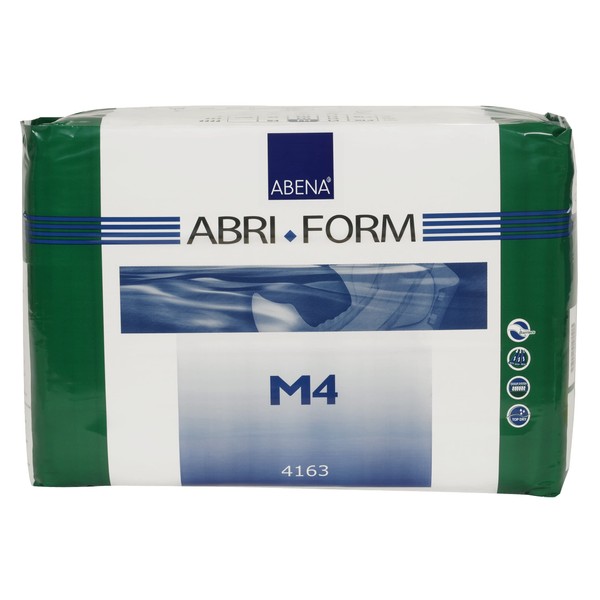 Abena Abri-Form Comfort Plastic-Backed Briefs, Level 4, (Medium To Large Sizes) Medium, 28 Count