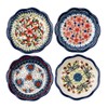 Sizikato 4pcs Porcelain Appetizer Plate, 4-Inch Snack Plate Sauce Dipping
