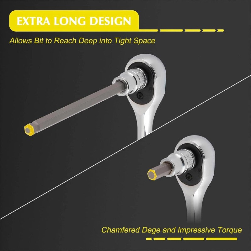 FOCUS AUTO TOOLS 38PCS 3/8" Drive Hex Bit Socket Set