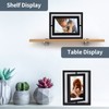 EXYGLO 2 Pack 5x7 Rustic Rotating Floating Picture Frames, Photo