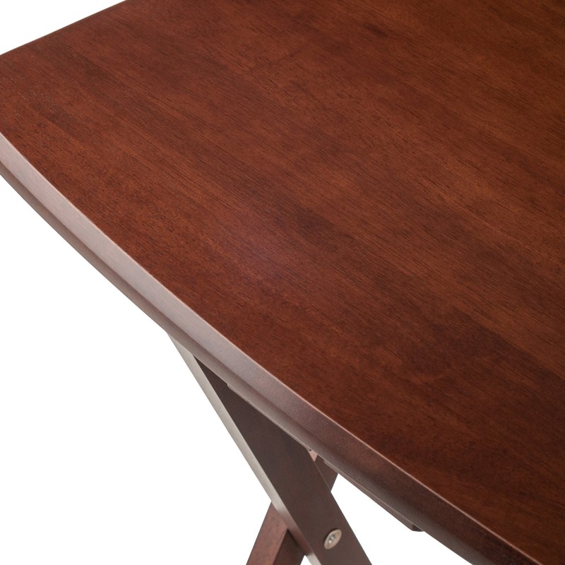 Winsome 94517 5pc Tv Table, Angle Shaped Tables With Stand-walnut