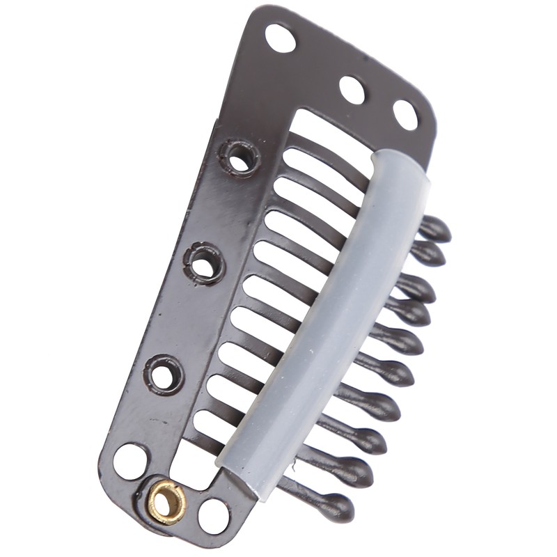100pcs 10 Teeth Wig Clip Stainless Steel DIY Hairpiece Snap