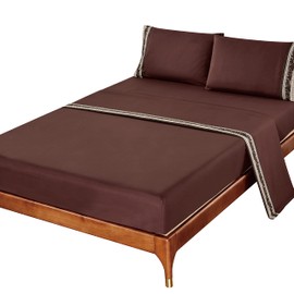 Sheets & Beyond Cabin Printed Super Soft Cotton Touch Microfiber 3 Piece Bedroom Sheet Set (Twin Size, Bear)