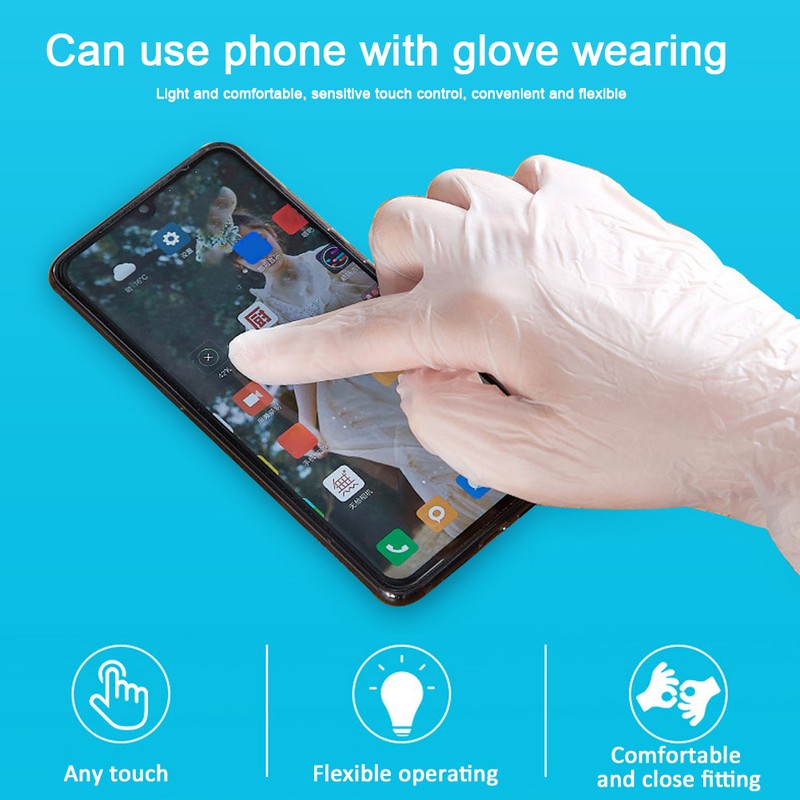 100pcs Disposable PVC Gloves High Elastic Gloves for House Cleaning