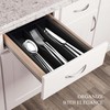 Small Silverware Organizer, Bamboo Kitchen Drawer Organizer, Utensil Holder, Cutlery