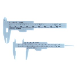 QUARKZMAN Mini Plastic Vernier Caliper 80 mm 3 Inch Vernier Calliper Portable Ruler Measuring Tool (Metric/Inch) Light Blue