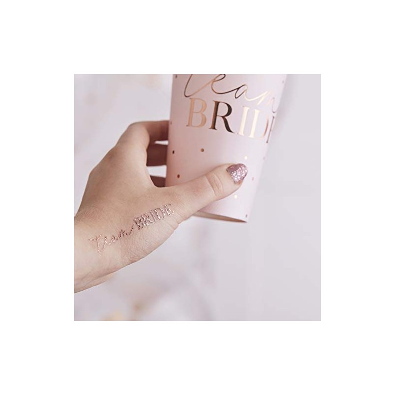 Ginger Ray Bachelorette Party Rose Gold Team Bride Tattoos Wedding
