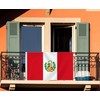 3×5 FT Peru Flag, Large 75D Peruvian National Outdoor Banner,Decor