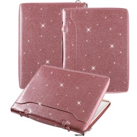 E NET-CASE Glittering PU Leather Case for Remarkable Paper Pro Tablet 11.8" (2024 Released), Business Handheld Design Cover for Remarkable Pro Digital Paper with Pen Holder (Starry Night Pink)