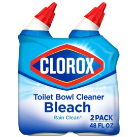 Clorox Toilet Bowl Cleaner Bleach, Rain Clean, 24 Fluid Ounces, Pack of 2 (Package May Vary)