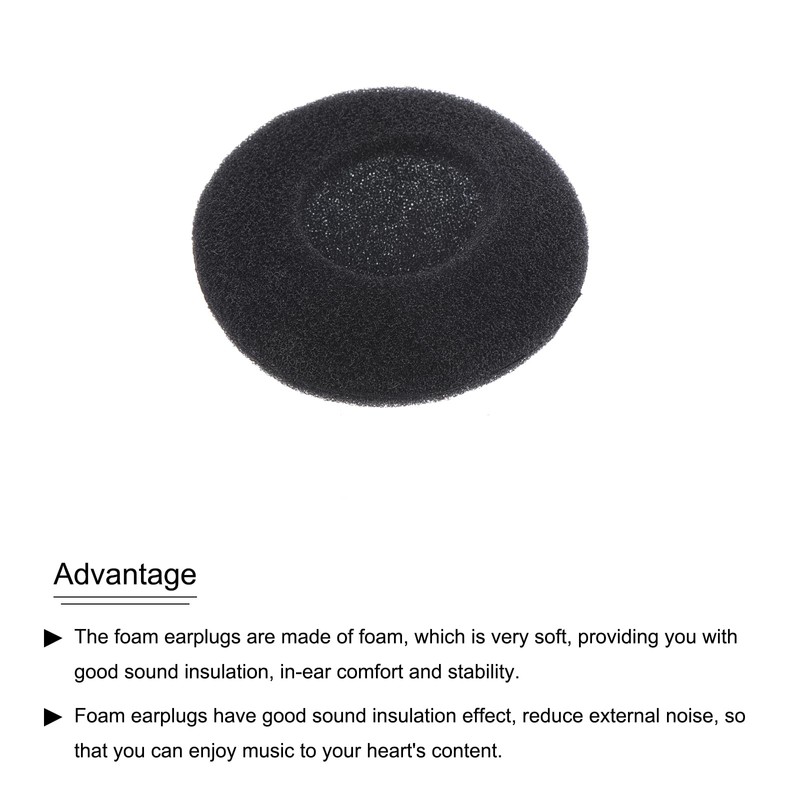 QUARKZMAN Replacement Foam Eartips Eartips Caps 3.5mm Earbud Eartips Black