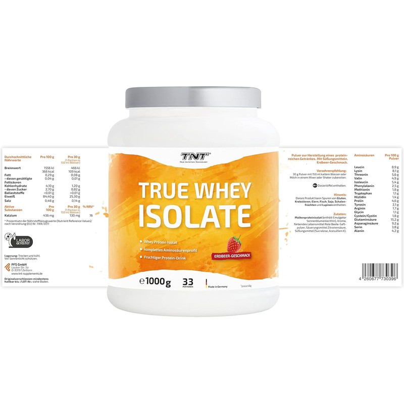 TNT True Nutrition Technology TNT True Whey Protein Isolate Powder