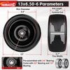 13x6.50-6 Lawn Mower Tires Flat Free,13x6.5-6 Tire and Wheel for