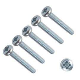TERF® M6 X 25mm Pozi Pan Machine Screws M6 (6mm) X 25mm Pozi Drive Pan Head Machine Screws (Bolt) - Pack of 20