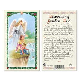 SF Prayer to My Guardian Angel Laminated 2-Sided Holy Card (3 Cards per Order)