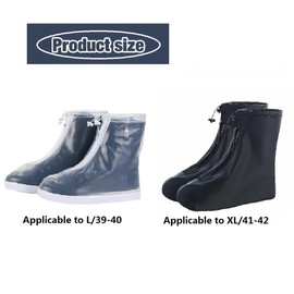 Waterproof Rain Shoe Covers, Non-Slip Shoe Covers, Portable Rain Overshoes, 2 Pairs of Reusable Overshoes for Women, Men and Children