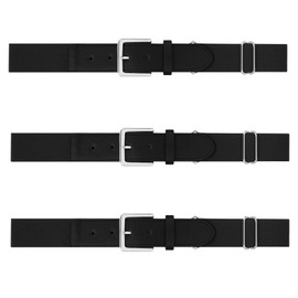 WERFORU 3 Pack Black Baseball Softball Uniform Belts for Adult and Youth,Adjustable Elastic Belt For Boys And Girls