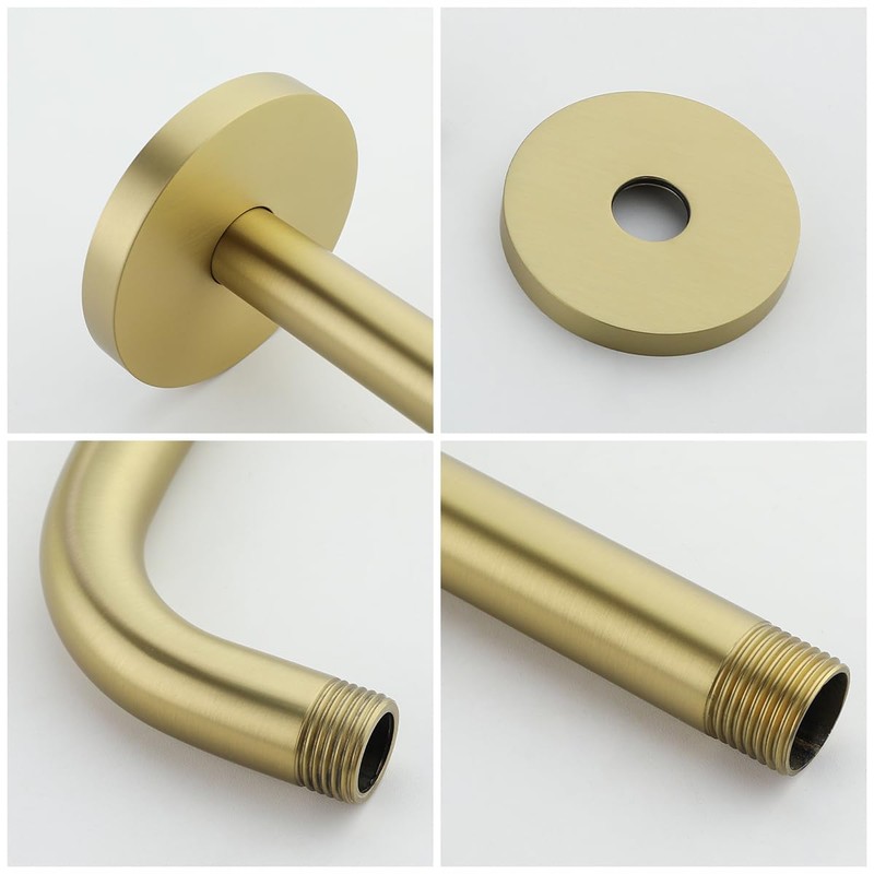 SWHYGER Stainless Steel Shower Head Extension Arm Wall Mounted Rainfall