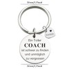 Stainless Steel Keyring with Engraving "Ein Toller Coach ist schwer