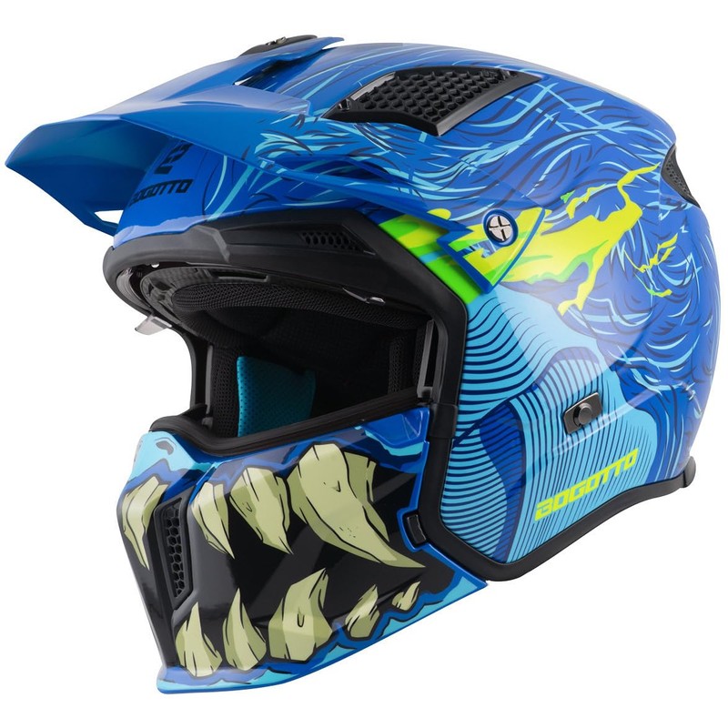Bogotto Radic Bestia 22.06 Helmet, Blue/Black/Yellow, L