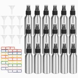 YEUIKERR 20 Pack Aluminum Spray Bottles 4 oz Small Refillable Spray Bottles Bulk Fine Mist Empty Sprays Bottle for Travel, Essential Oils, Sliver