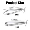 4Pcs Fish Bone Tweezers Set Flat and Slant Kitchen Tweezers