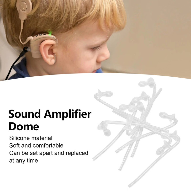 10pcs Hearing Dome Set with Tube Sound Amplifier Dome Set