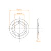 sourcing map M5 Washer 4.6mm I.D. 12mm O.D. Internal Tooth