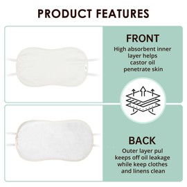 wegreeco Castor Oil Pack Wrap, Reusable Castor Oil Packs for Liver Stomach, Machine Washable Anti Oil Leak 1Pc with Adjustable Strap White (Oil Not Included)