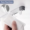 50 Pcs Plastic Curtain Hooks,Adjustable Pinch Pleat Hooks,Curtain Hooks for