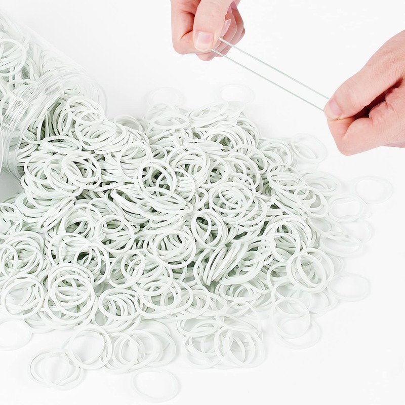 Small Rubber Bands for Hair Ties Elastics Mini Braids Ponytail