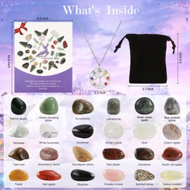 Crystal Advent Calendar 2024 Women, Christmas Countdown Calendar with 24 PCS Natural Chakra Healing Gemstone for Beginners Learning, Meditation, Yoga, Christmas Countdown Gifts for Women Adults