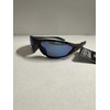 Foster Grant Sports Sunglasses with Blue Mirror Lenses, Black Frame,