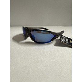 Foster Grant Sports Sunglasses with Blue Mirror Lenses, Black Frame, Wrap-Around Design mod: TEAM