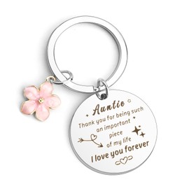 Keychain Aunt‘s Gift Aunt Keychain Mothers Day Gifts Auntie Gifts For Women Key Chain for Aunt Engraved