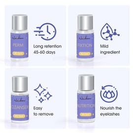 NATUHANA Lash Lift and Brow Lamination Kit, All in 1 Eyelash & Eyebrow Perm Kit,Semi-Permanent Perming Curling Lifting Lash Suppies with Tools,Instant DIY Eye Brow Lift,Suitable for Home & Salon Use (brow&lash lift kit)