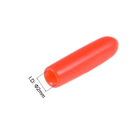 TA-VIGOR 100Pcs Rubber End Caps, 2mm ID Round Flexible Screw End Caps Thread Protectors, Red Vinyl Bolt Covers Rubber Covers for Screws, Tubes, Cables, Wires, etc
