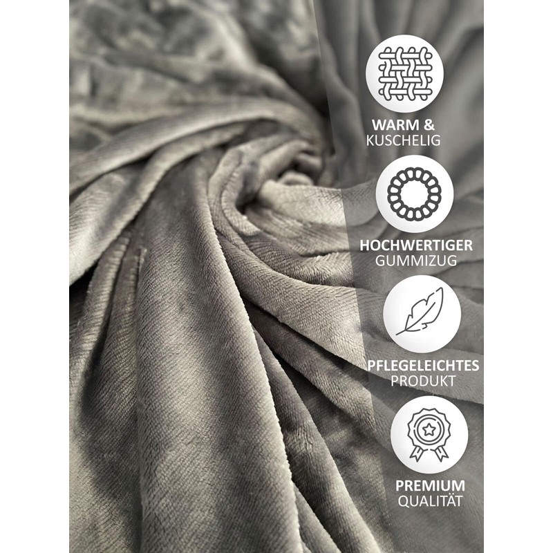 Fitted Sheet 90/100 x 200 cm, Winter Teddy Plush, Premium