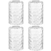 Skelang Hammered Lip-less Glass Lamp Shade, Cylindrical Light Cover with