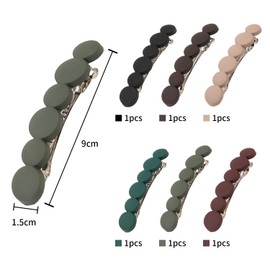 Pack of 6 hair clips for women, small hair clips for girls, French hair clips for women, thin hair clips for women, hair clips for thin hair (9 cm, multicoloured)