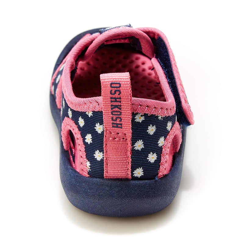 OshKosh B'Gosh Zapato acuático para niñas, azul marino/diseño, 6 X-Wide