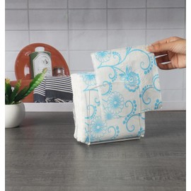 BlingSoul Clear Napkin Holder (Pack of 2) - Transparent Tissue Holder Kitchen Countertop, Dining, Office Table