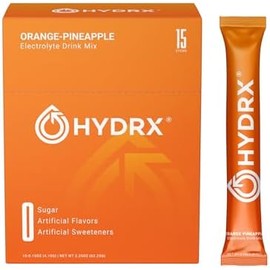 HYDRX- Hydrx Polvo de Hidratación Polvo de Electrolitos Sin Azúcar, Paquetes de Mezcla de Bebida, Paquetes Amplificadores de Hidratación