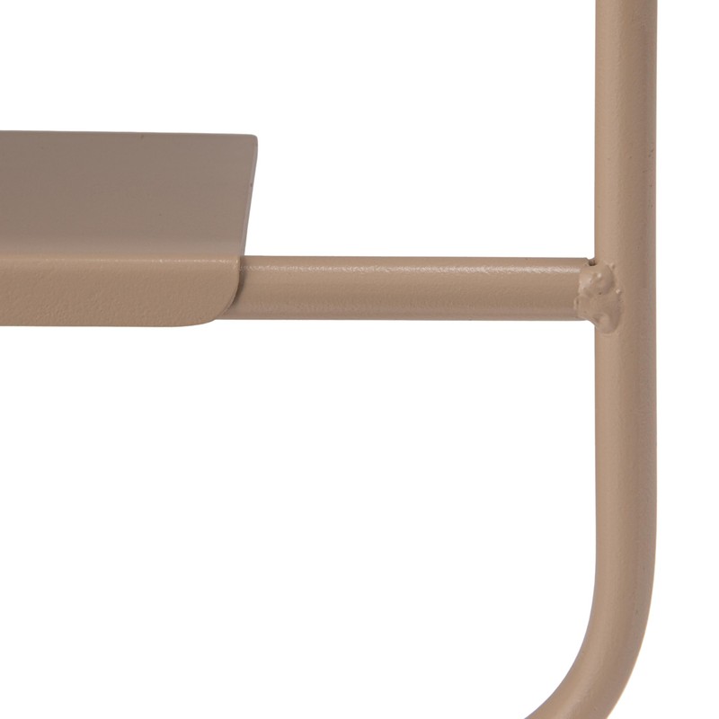 Bloomingville Metal Wall Mirror with 3 Shelves, Blush Color