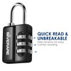 GIVERARE 4 Pack Combination Lock, 3-Digit Padlock Keyless, Resettable Luggage
