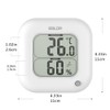 BALDR Square Thermometer and Hygrometer with Temperature Humidity Display Temperature