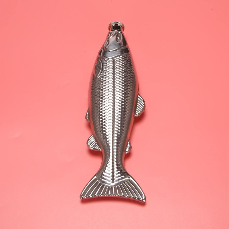 Yuemsh 1 Set Fish-Shape Hip Flask 5Oz Bottle Mini Pocket