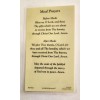 Meal Prayers - The Last Supper - Laminated Holy Card